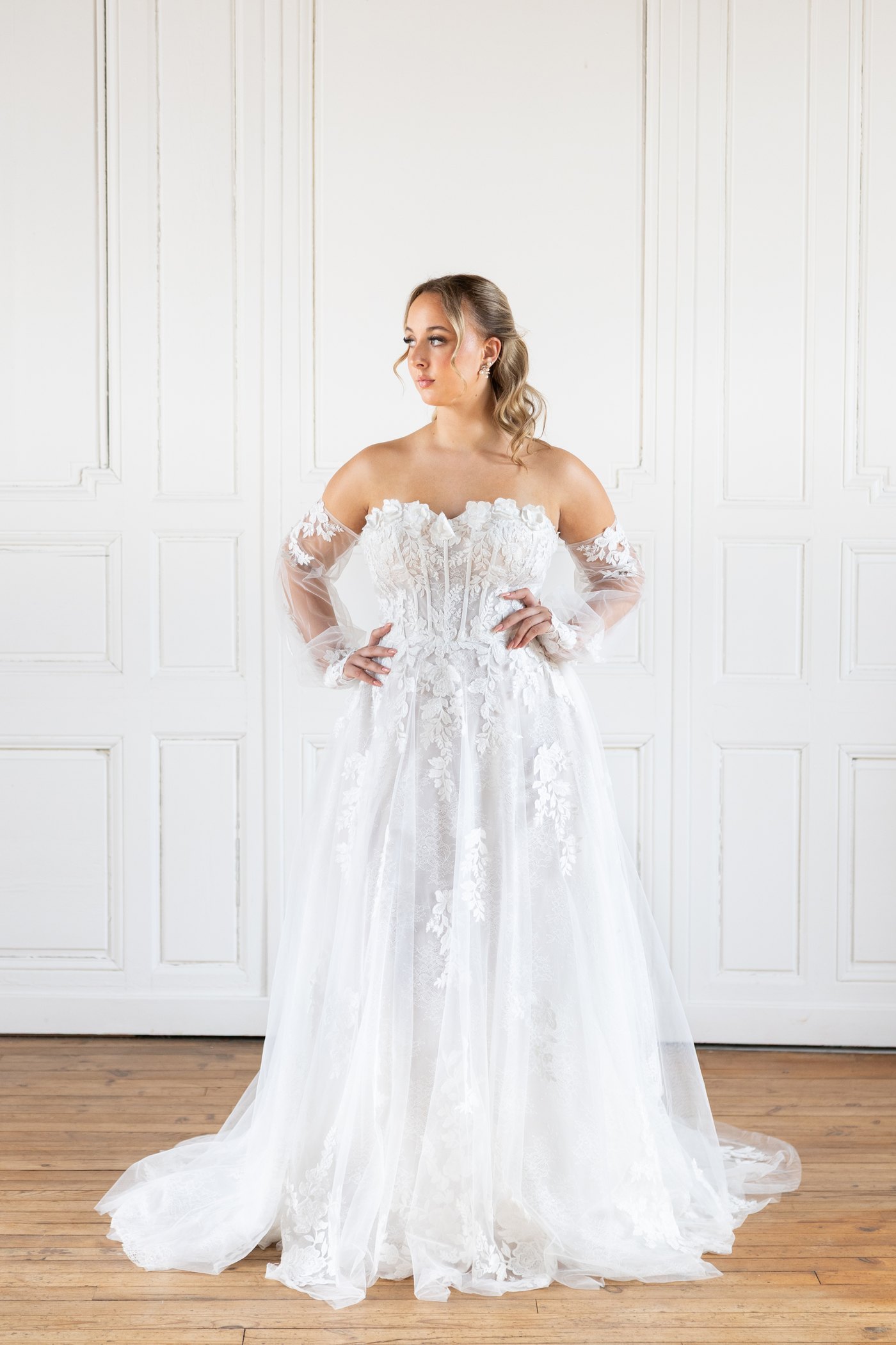 Robe de mariée Ivy, manches longues