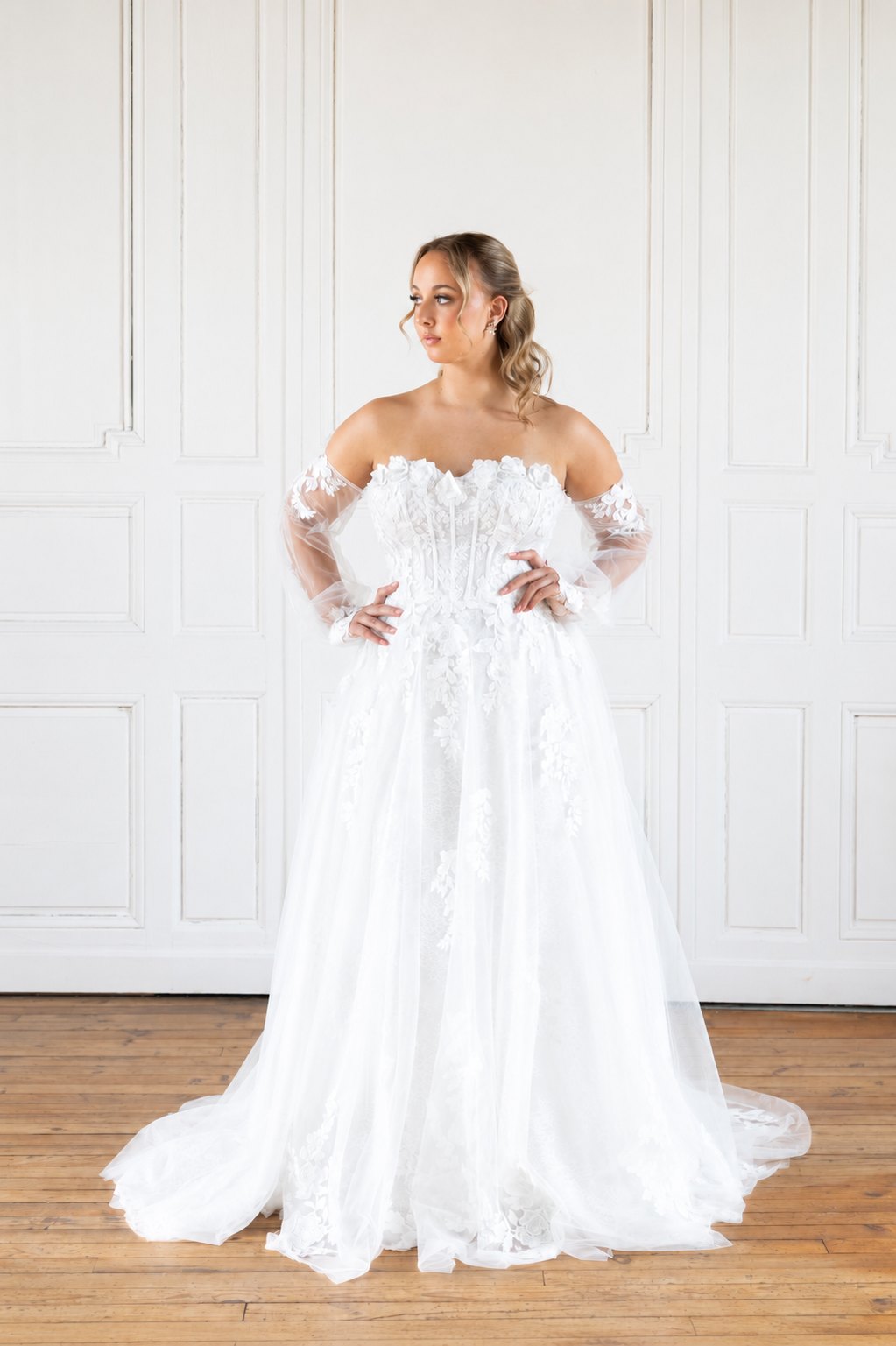Robe de mariée Ivy, manches longues