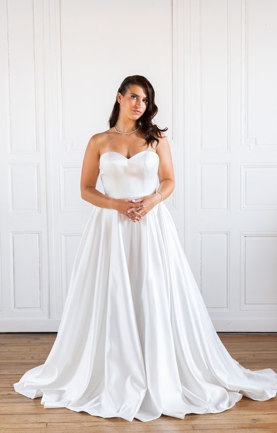 Robe de mariée Julia, haut bustier, sans fente