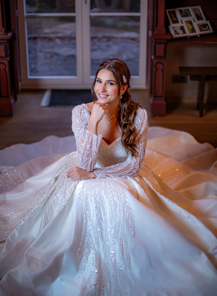 robe de mariée princesse avec manches longues